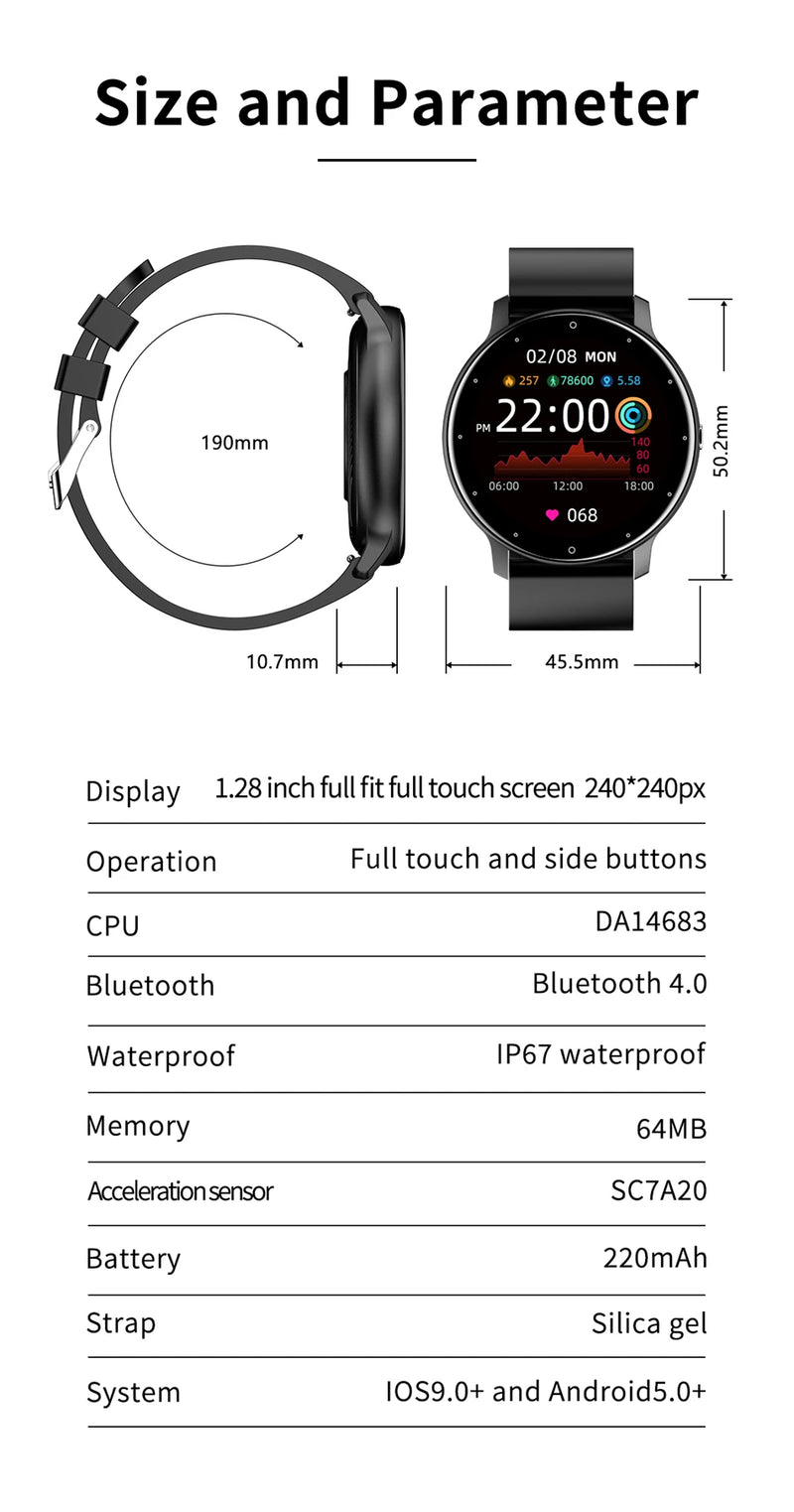 LANÇAMENTO 2025 Smart watch Ladies touch Screen