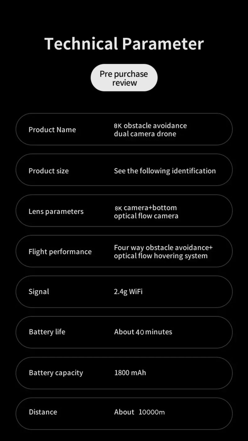 Xiaomi KY102 Drone 8K HD Profesional Dual-Camera