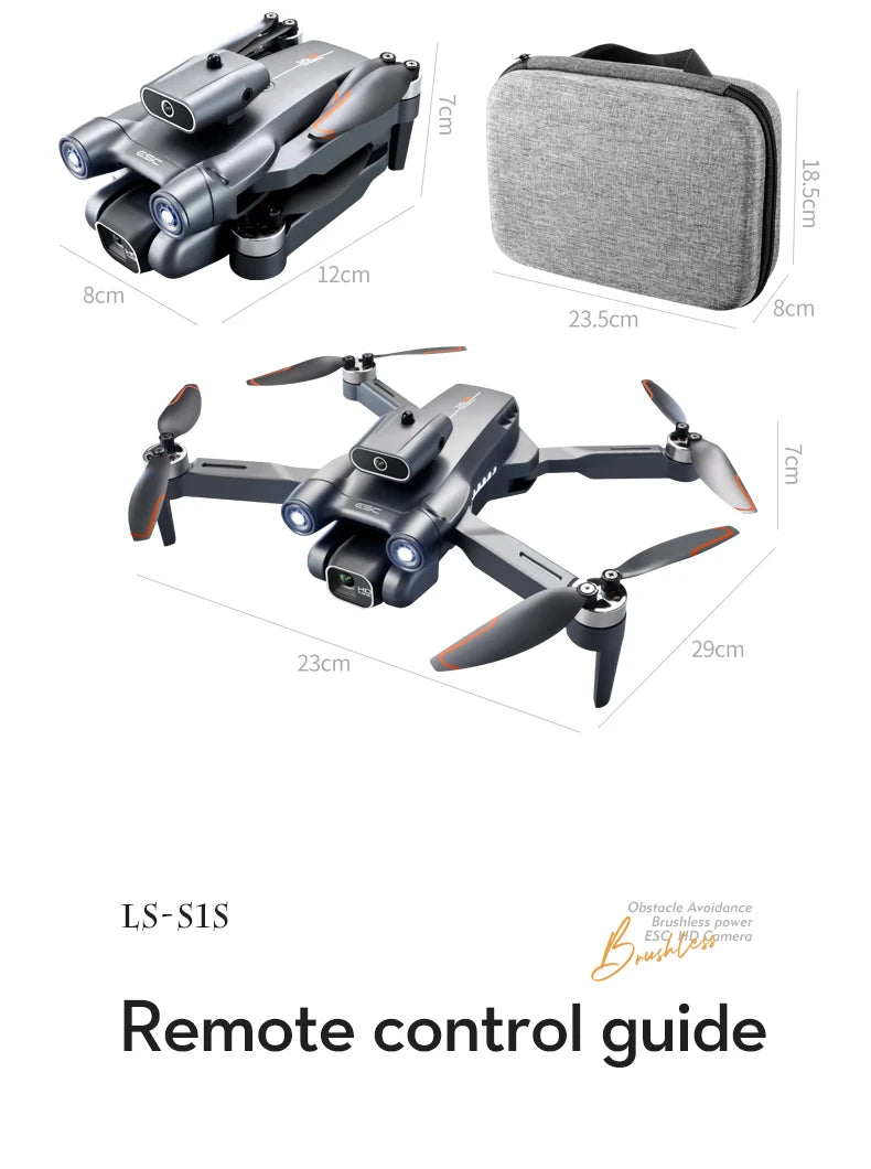 New S1S Mini Drone Profesional 8K HD Camera Obstacle Avoidance Aerial Photography Brushless Foldable Quadcopter