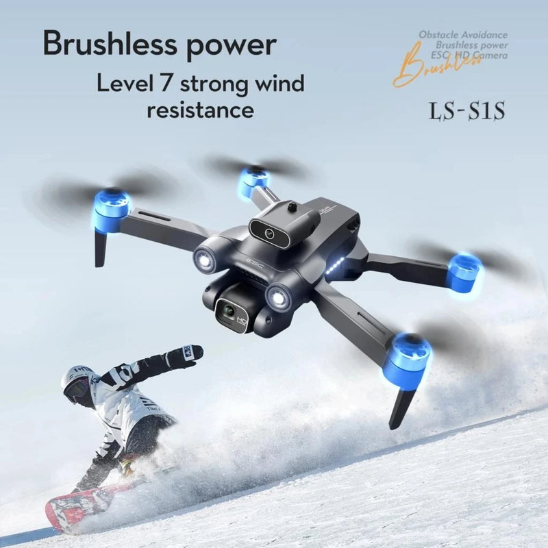 New S1S Mini Drone Profesional 8K HD Camera Obstacle Avoidance Aerial Photography Brushless Foldable Quadcopter